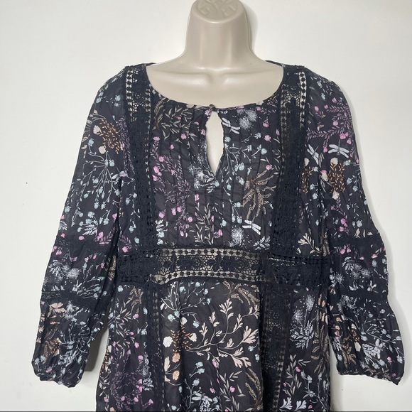 Anthropologie Moulinette Soeurs Lily Peasant floral print unlined Dress size 12 - Picture 3 of 9